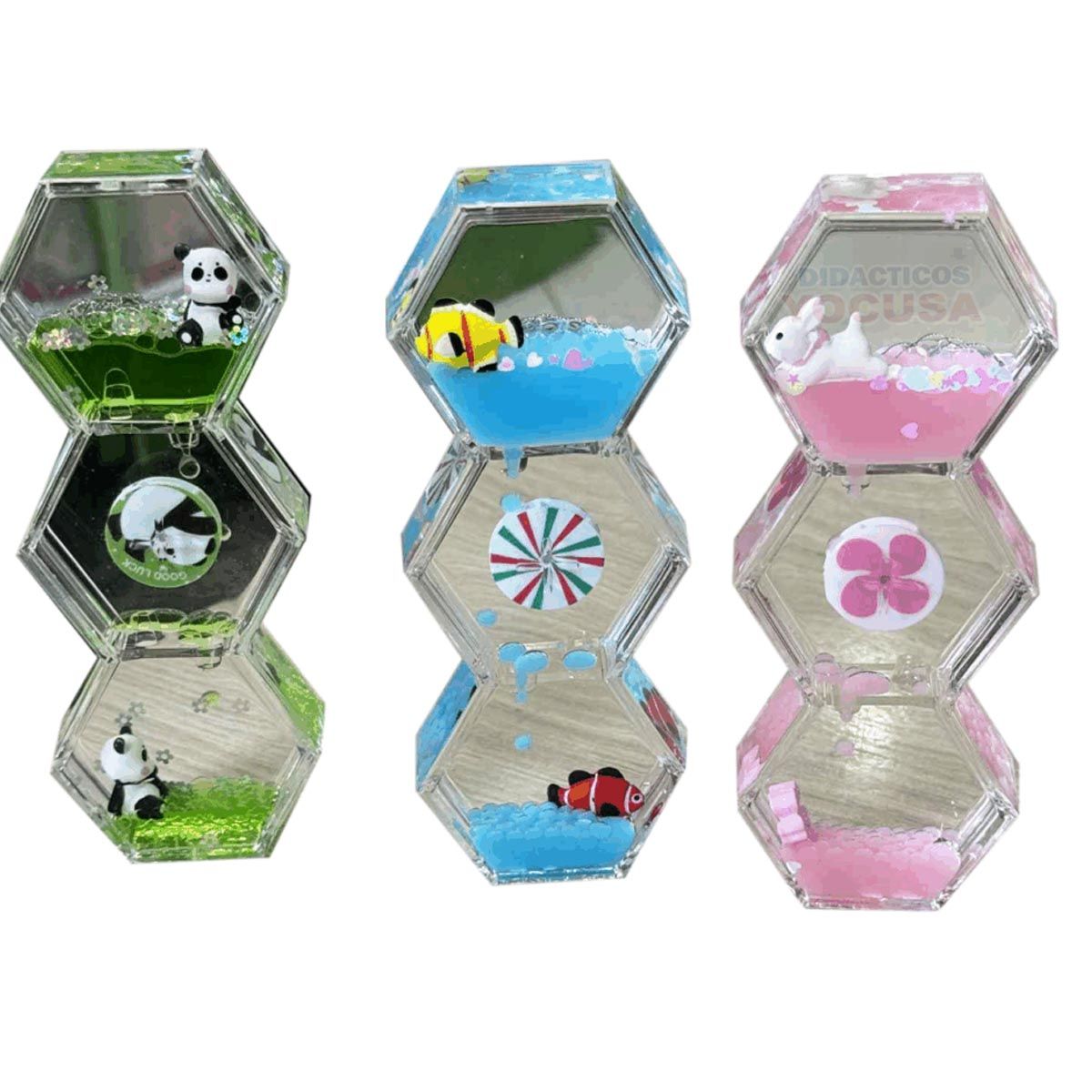 GENERICO - Reloj De Arena Sensorial HEXAGONAL donamico