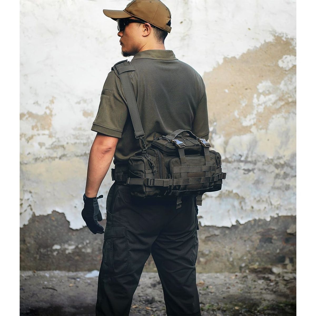 GENERICO - Morral multifuncional tactico - multiusos - riñonera - bolso de hombro  mano