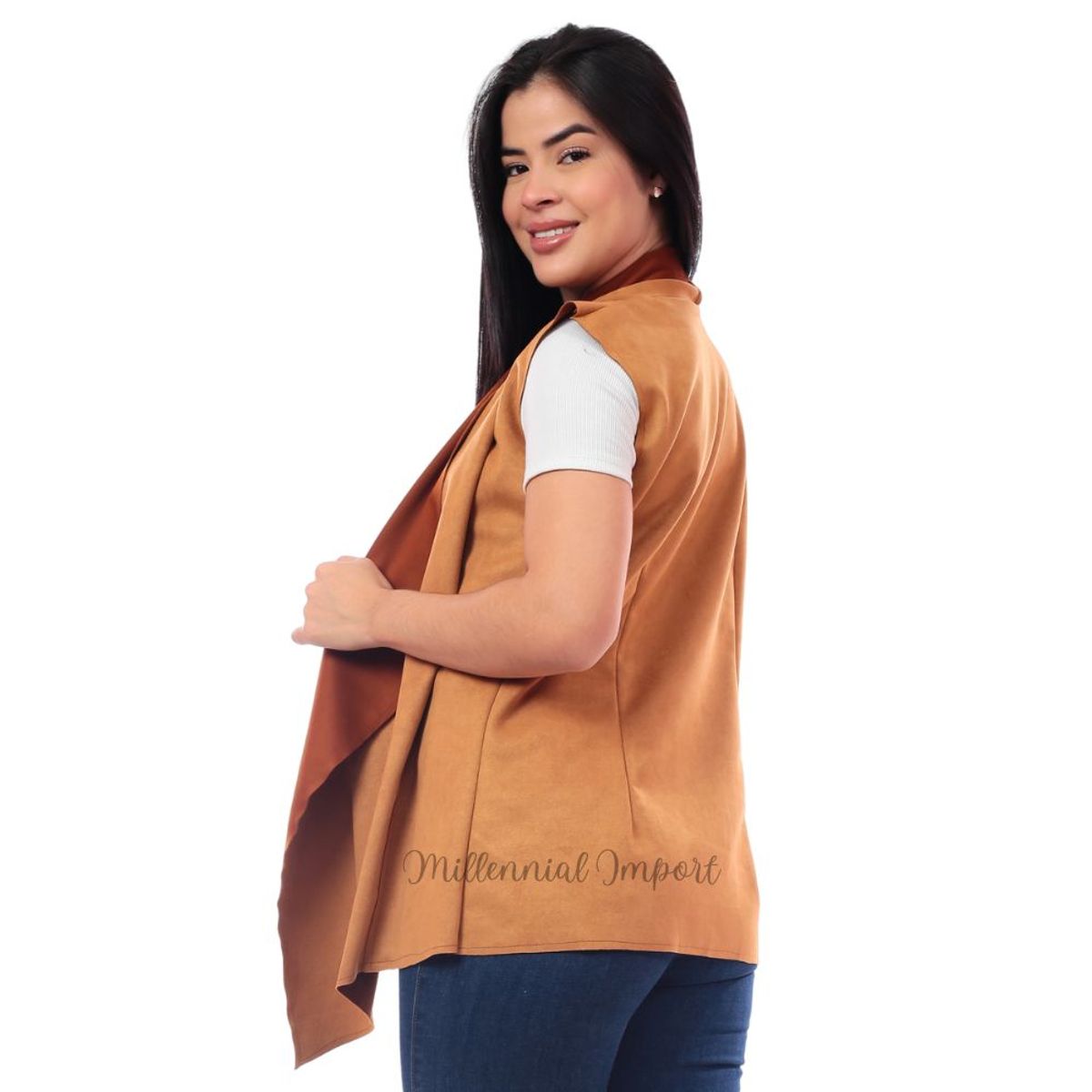 GENERICO - Blazers Chaleco Mujer en Moda Casual Manga Cero