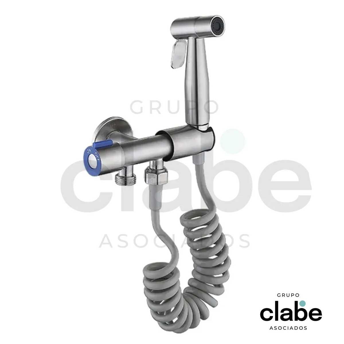 GENERICO - DUCHA BIDET CON LLAVE DOBLE KIT COMPLETO PARA INODODRO ACERO INOX SATINADO