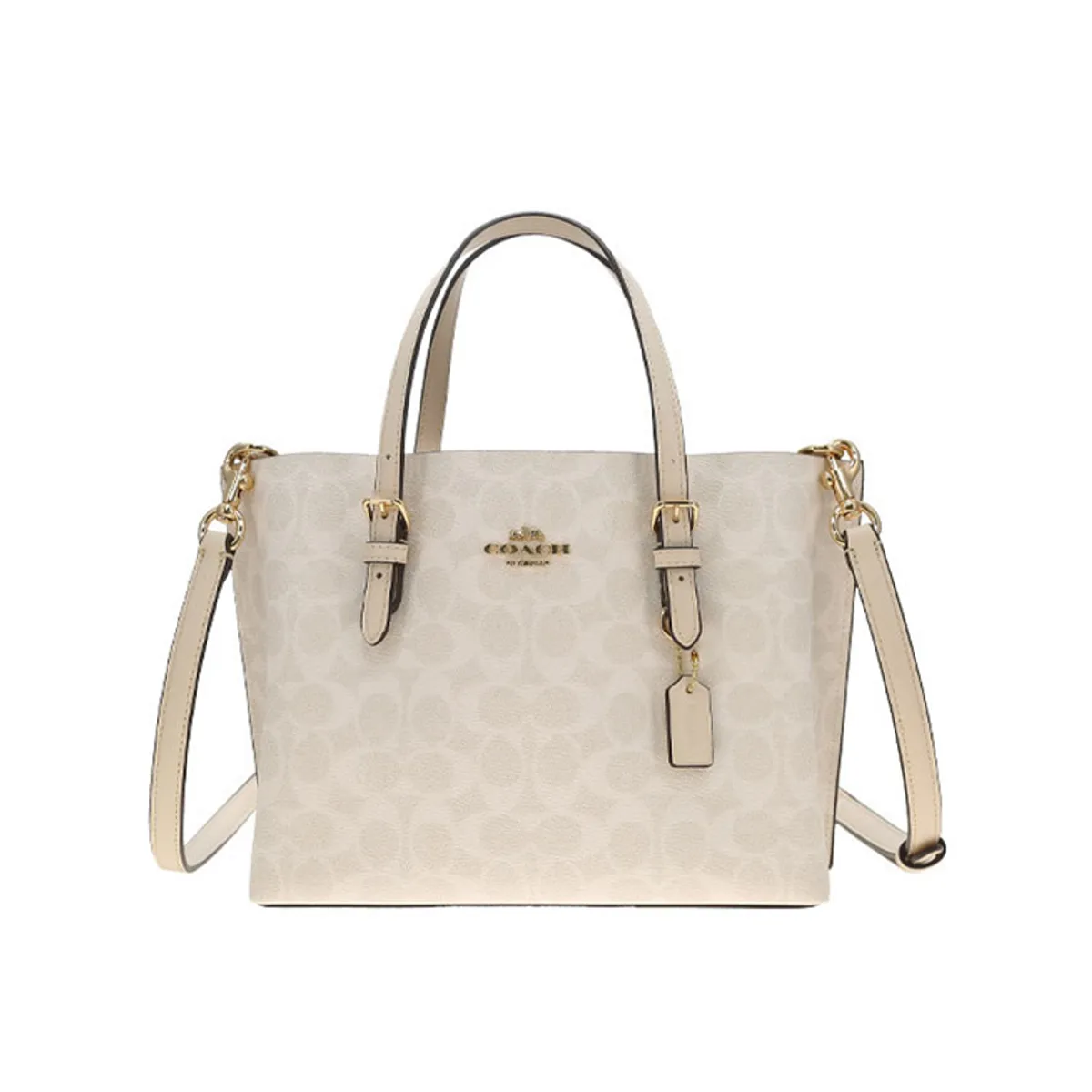 COACH - COACH Outlet Bolso de hombro cruzado para mujer de PVC con detalles de cuero