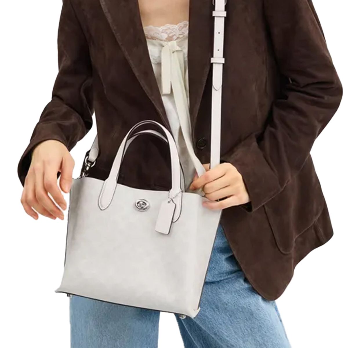 COACH - COACH WILLOW TOTE Bolso de hombro cruzado para mujer de PVC con detalles de cuero