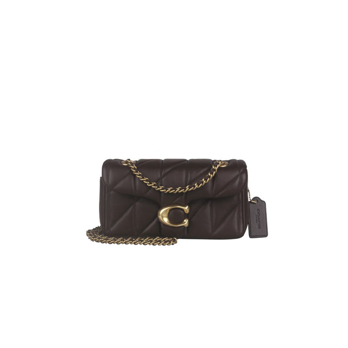 COACH - COACH Retail Bolso de hombro cruzado con cadena para mujer de cuero