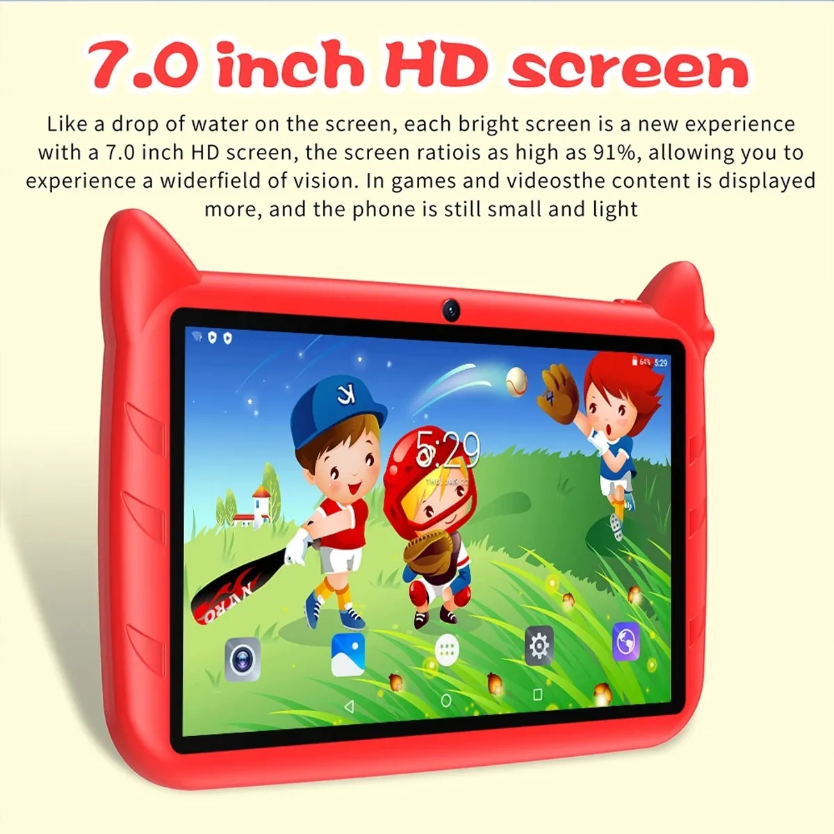 TOUMI - Toumi Tablet Sonic Pegasus Para Niños 7 Pulgadas Android 12 4000mAh