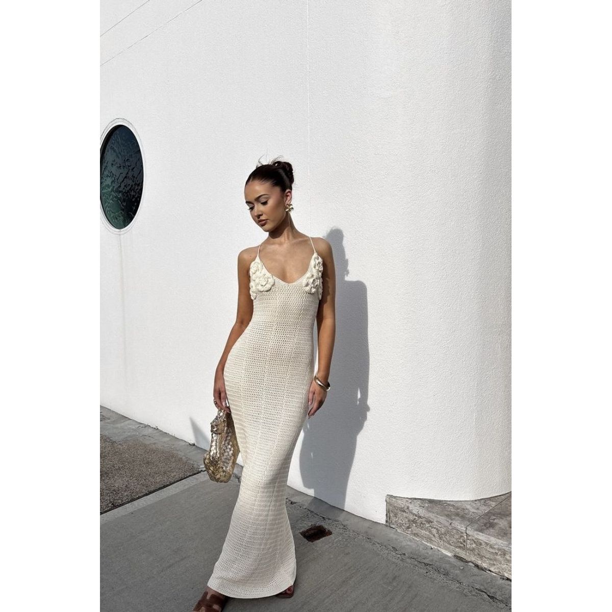 GENERICO - VESTIDO FLORES TEJIDO DE MUJER