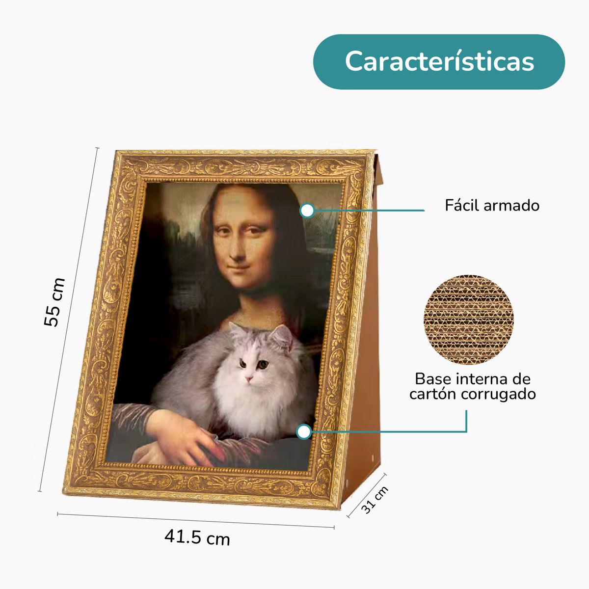 CAT OH - Rascador artístico para gatos  La Monacat de Lisa