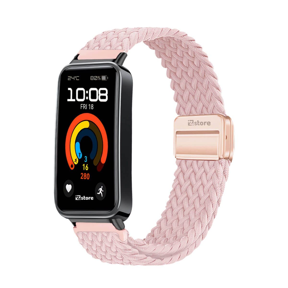 GENERICO - Correa de Nylon Para Huawei Band 9 Rosa