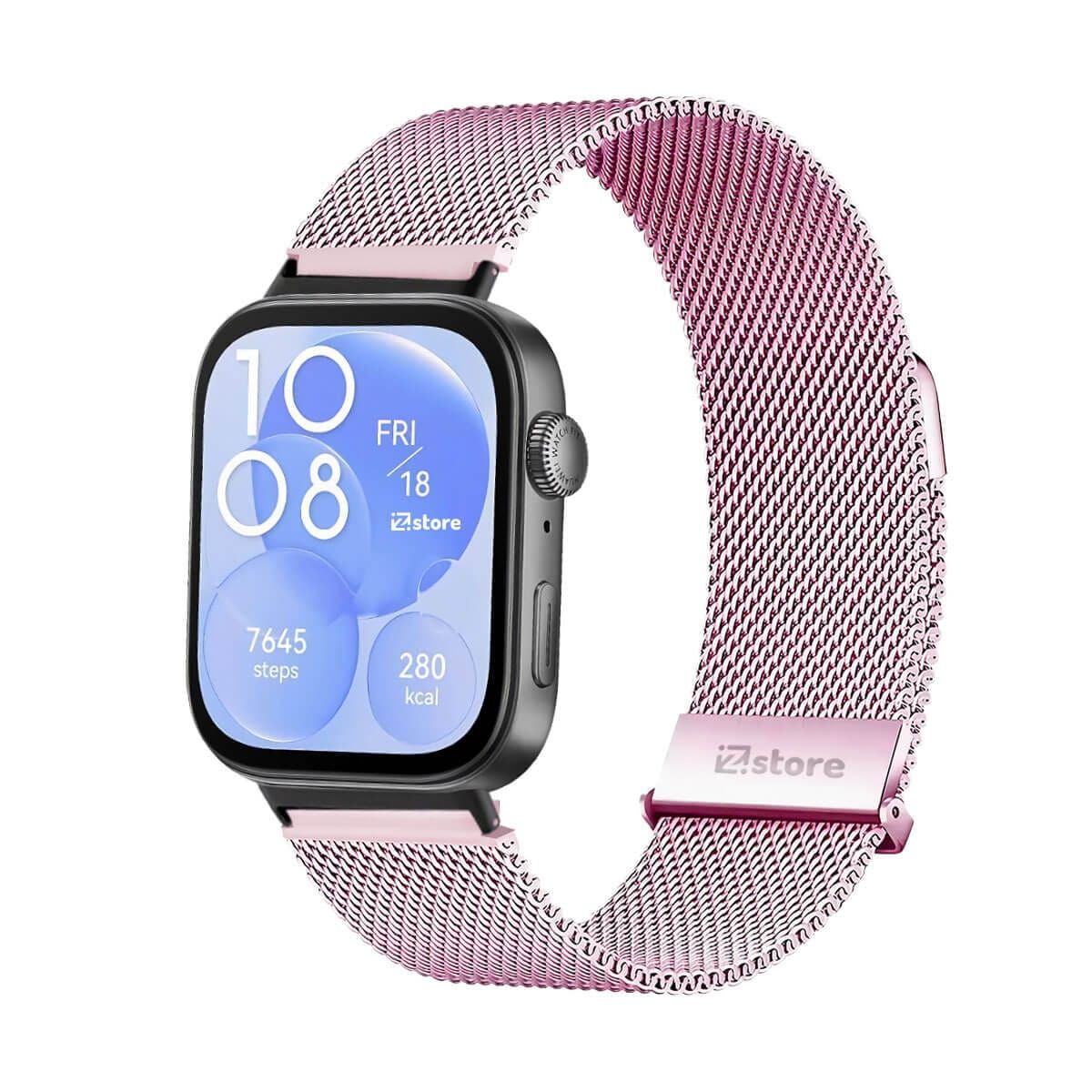 GENERICO - Correa de Metal Para Huawei Watch Fit 3 Pink Black