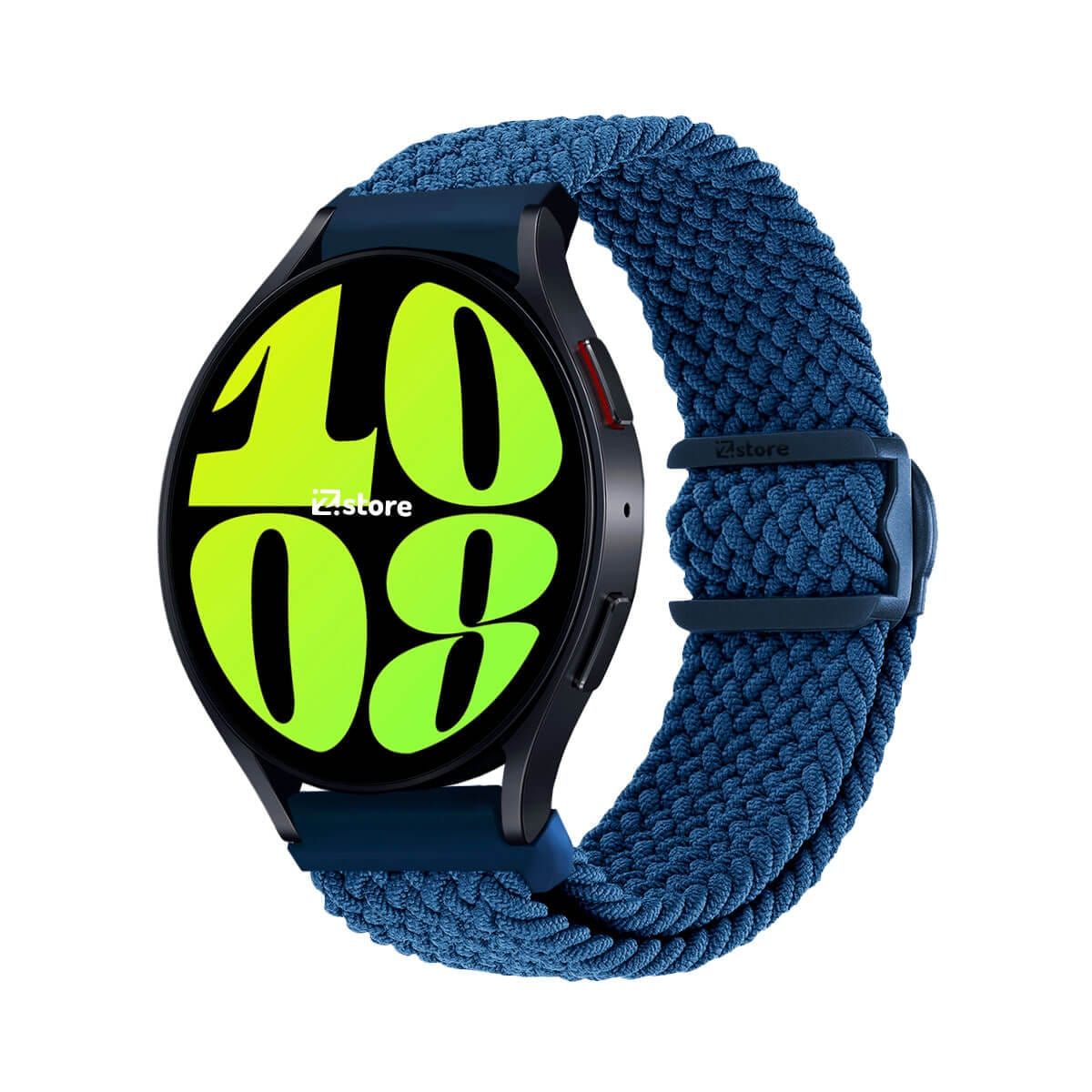 GENERICO - Correa de Nylon Para Samsung Galaxy Watch 6 con Broche PVC Azul Oscuro