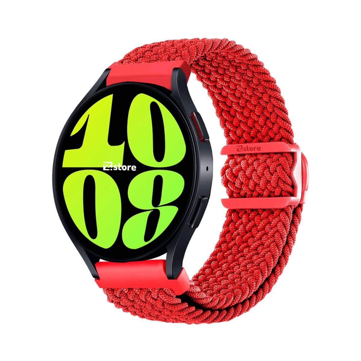 GENERICO - Correa de Nylon Para Samsung Galaxy Watch 6 con Broche PVC Rojo