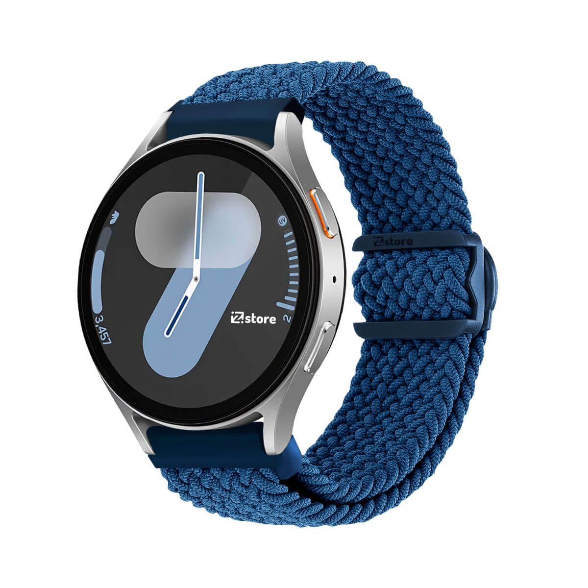 GENERICO - Correa de Nylon Para Samsung Galaxy Watch 7 con Broche PVC Azul Oscuro