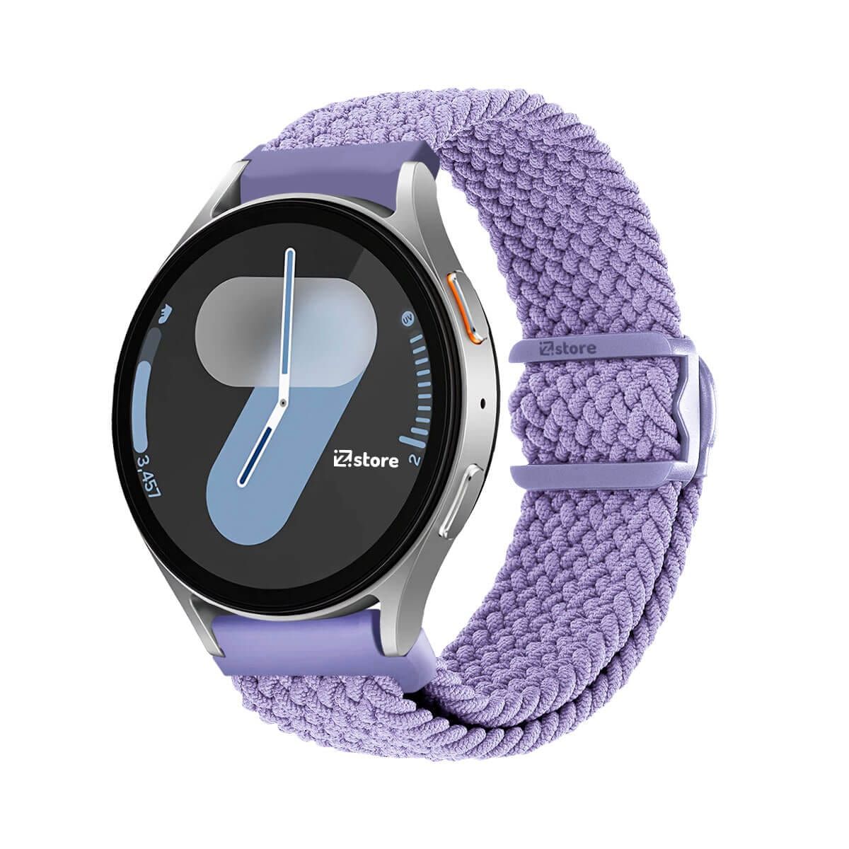 GENERICO - Correa de Nylon Para Samsung Galaxy Watch 7 con Broche PVC Lila