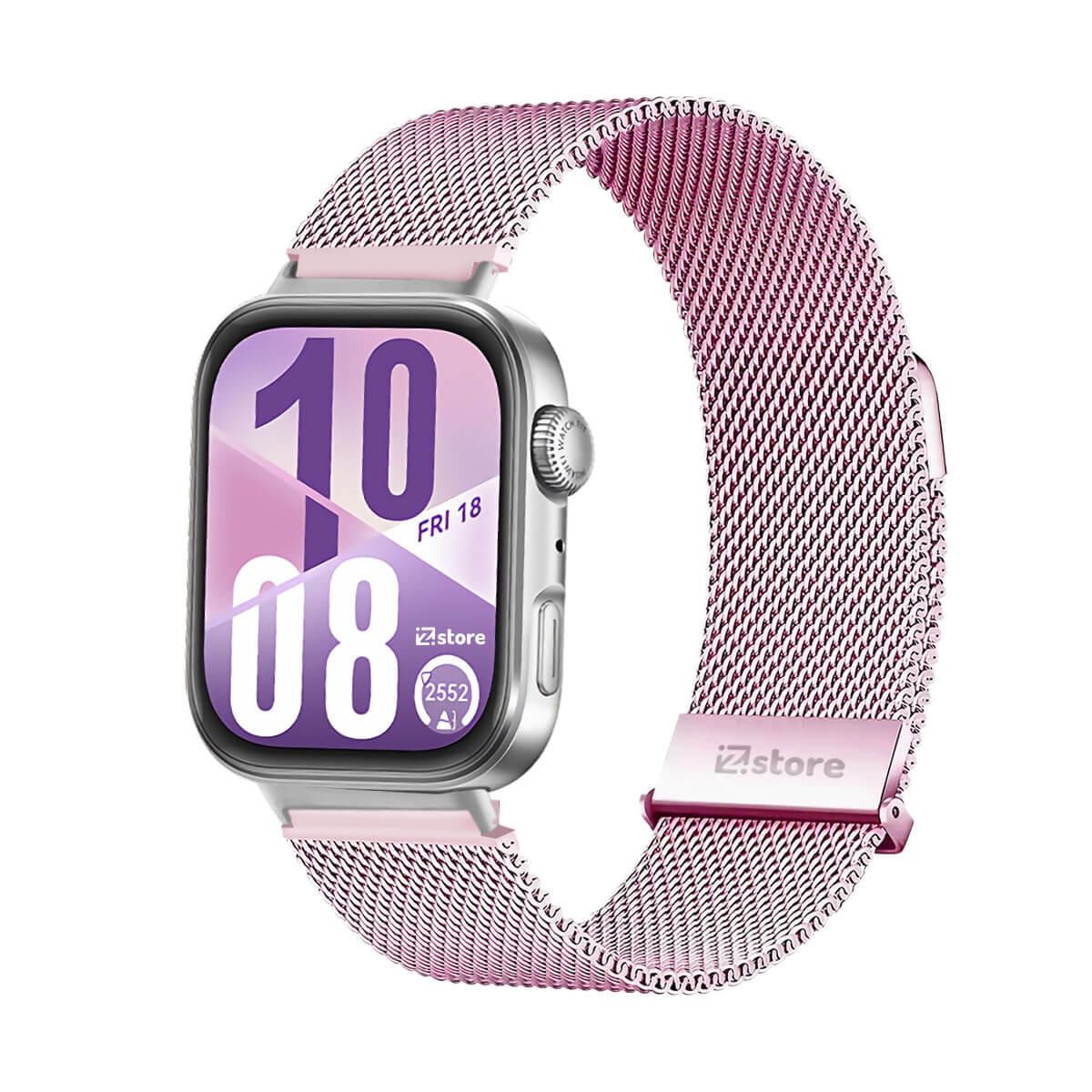 GENERICO - Correa de Metal Para Huawei Watch Fit 4 Pink Silver