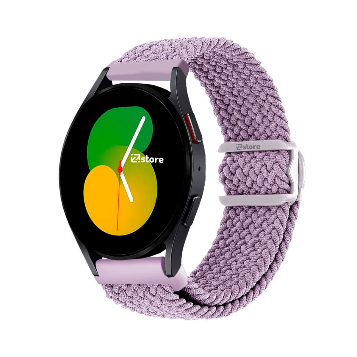 GENERICO - Correa de Nylon Para Samsung Galaxy Watch 5 con Broche PVC Malva
