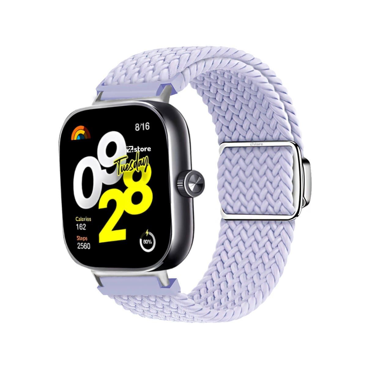 GENERICO - Correa de Nylon para Redmi Watch 4 Broche Magnético Lila Silver