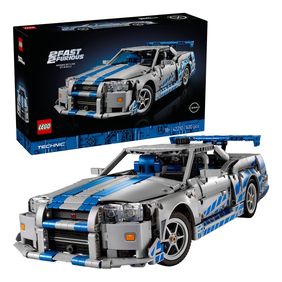 LEGO - LEGO 42210 Coche Nissan Skyline GT-R R34 de 2 Fast 2 Furious