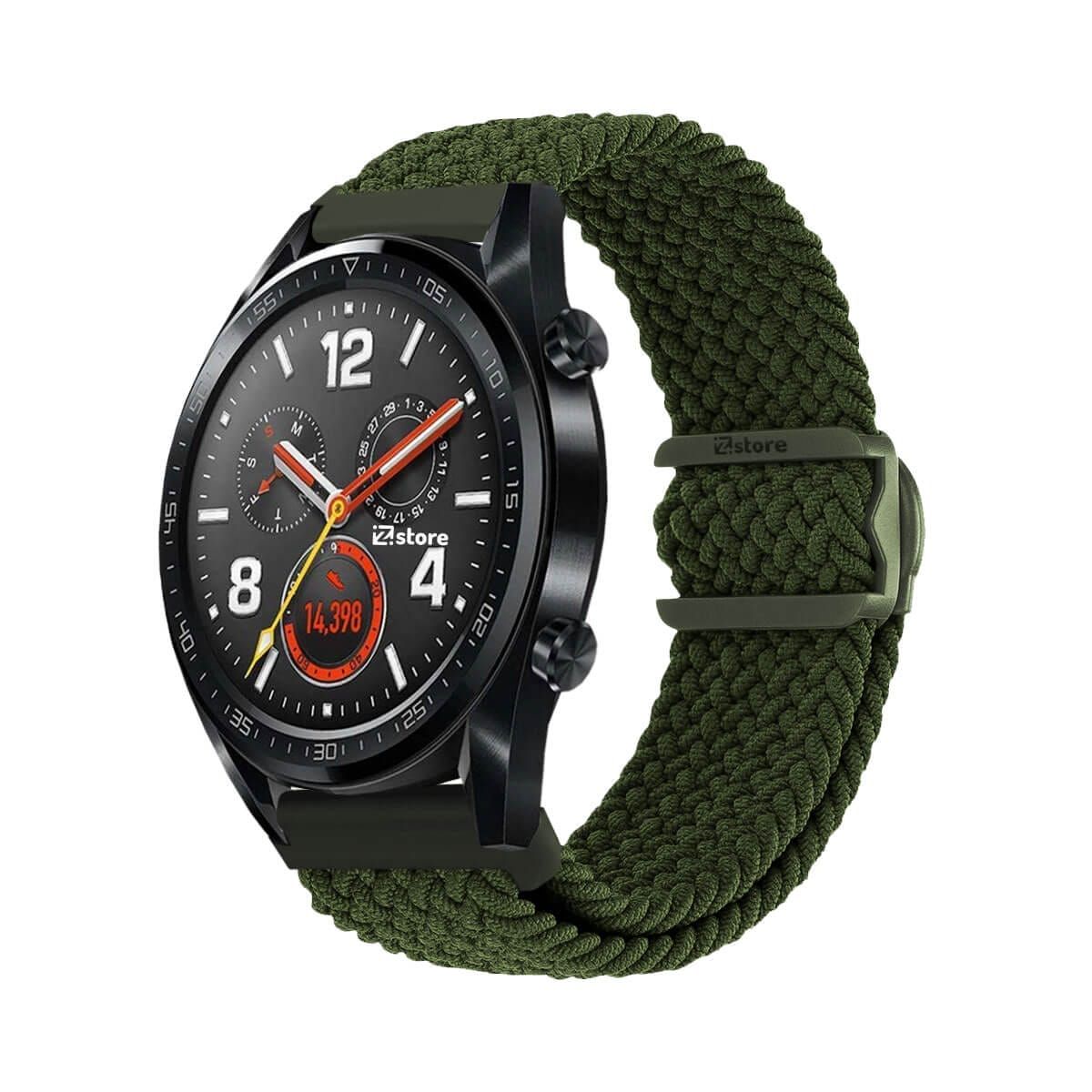 GENERICO - Correa de Nylon Para Huawei Watch GT 46mm Verde Militar