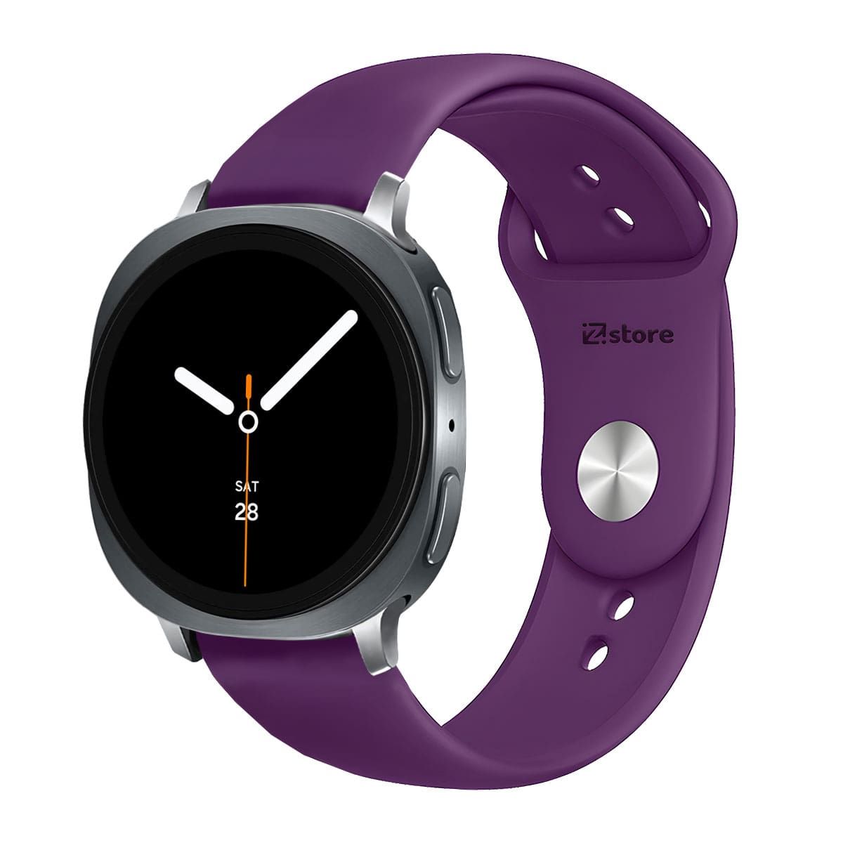 GENERICO - Correa de Silicona Para Samsung Galaxy Watch 8 - 8 Classic Broche Metálico Morado Silver
