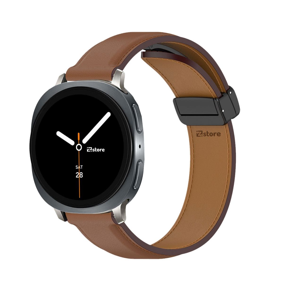 GENERICO - Correa de Cuero Para Samsung Galaxy 8 - 8 Classic Broche Magnético Marrón Starlight