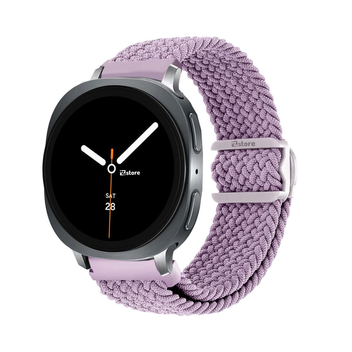 GENERICO - Correa de Nylon Para Samsung Galaxy Watch 8 - 8 Classic Broche PVC Malva Silver