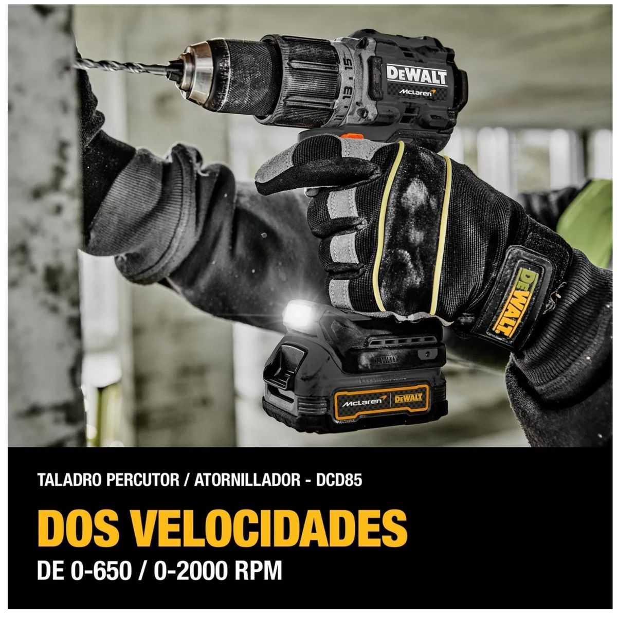 DEWALT - Taladro percutor atornillador de impacto inalambrico Brushless McLaren Dewalt