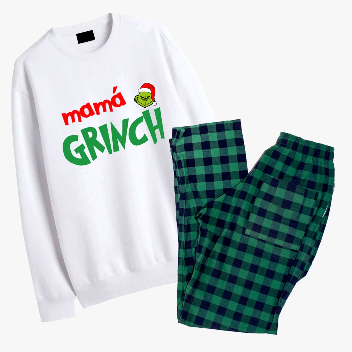 NACIONAL - Pijama Manga Larga Familia Grinch