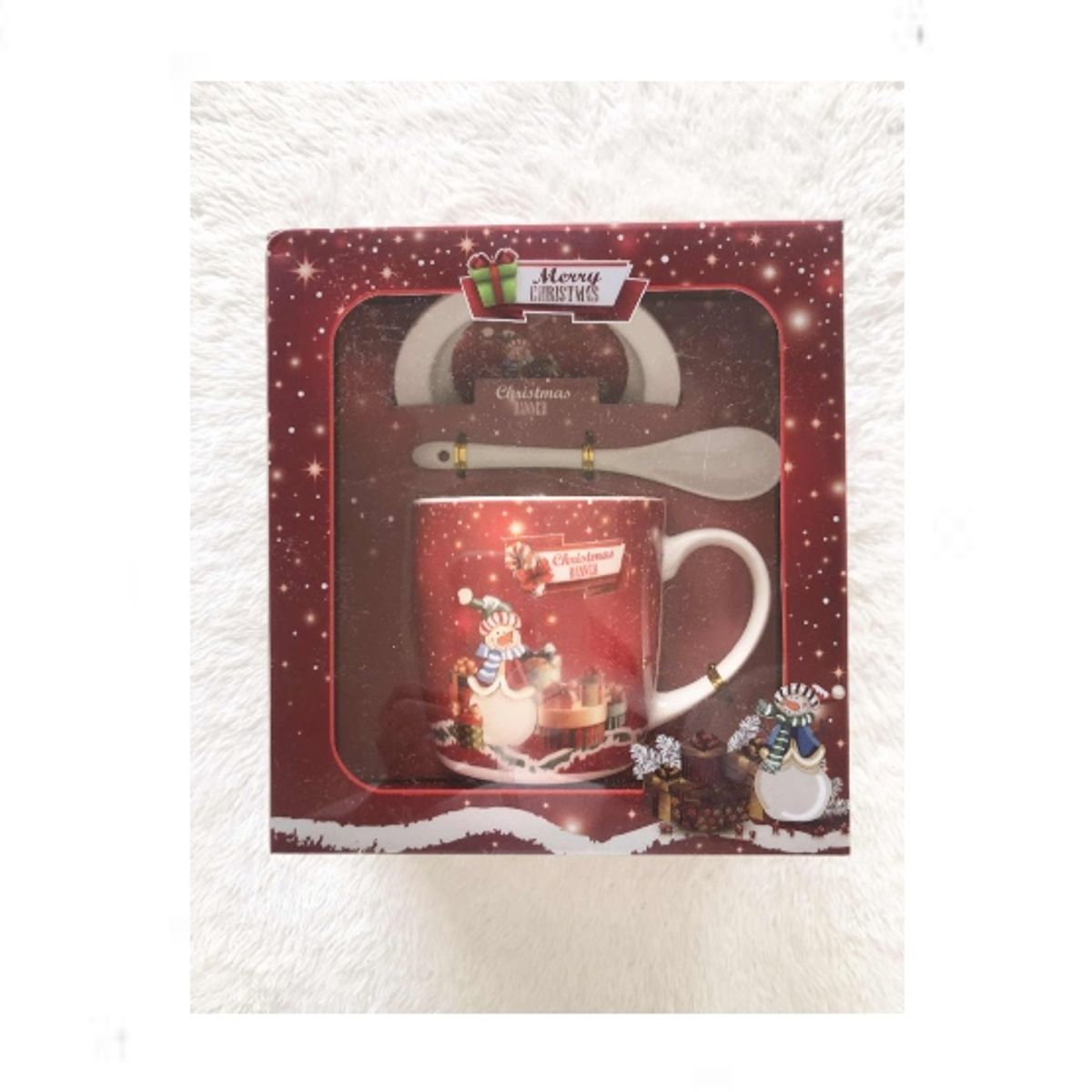 GENERICO - Taza Navideña con Plato y Cucharita