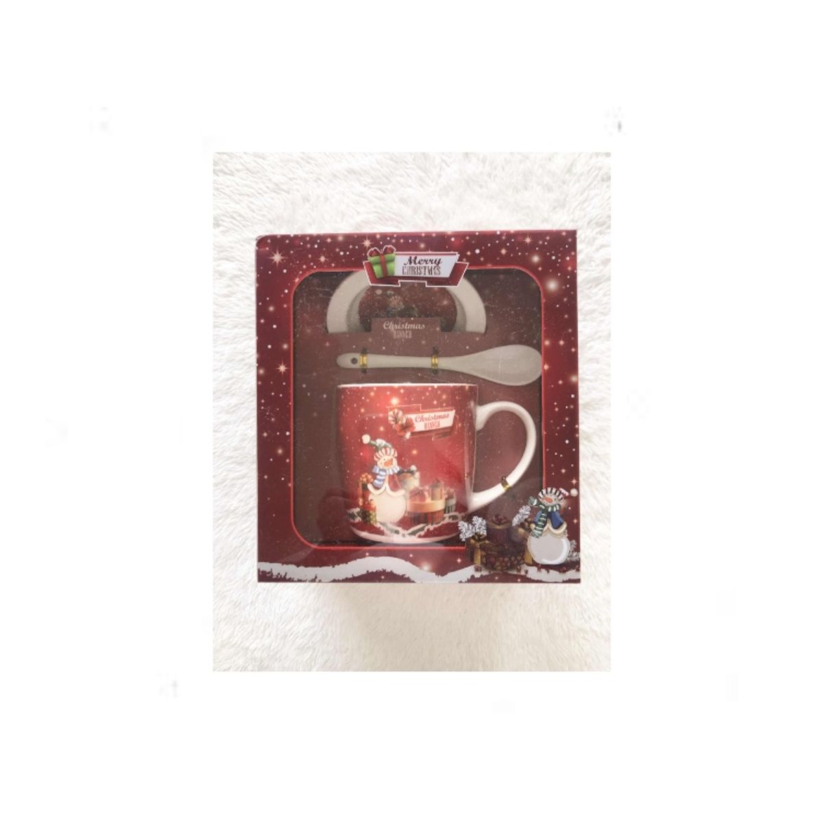 GENERICO - Taza Navideña con Plato y Cucharita