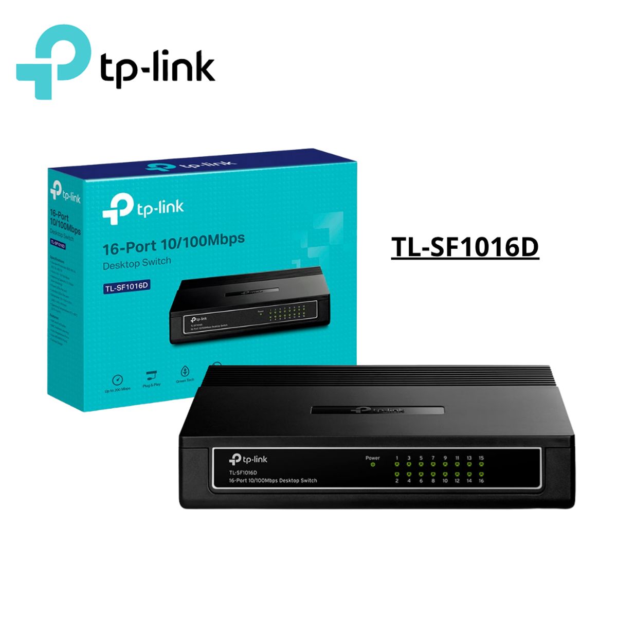 TP LINK - TP-Link TL-SF1016D Switch de red 16 puertos 10/100mbps ethernet