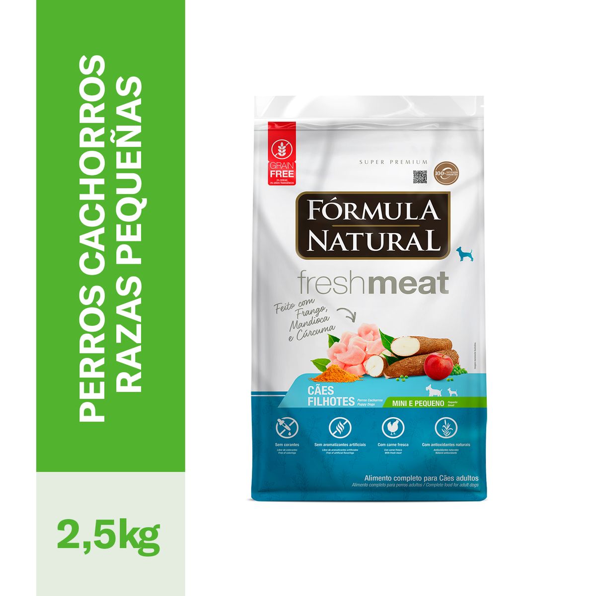 AGROVET - COMIDA PARA PERRO CACHORRO FORMULA NATURAL RAZA PEQUEÑA 2.5 KG