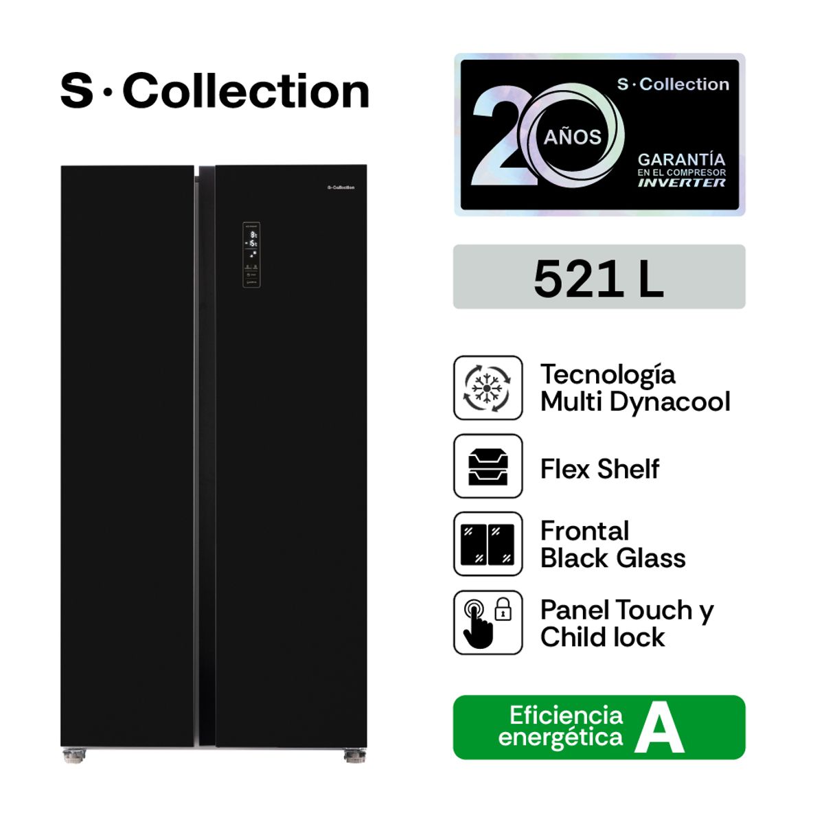 SCOLLECTION - Refrigeradora Sbs S-collection London  521l