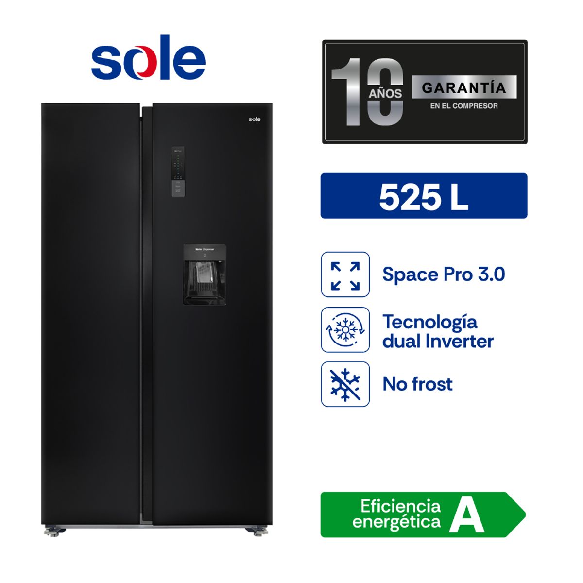 SOLE - Refrigeradora Montreal Sole SBS 525L