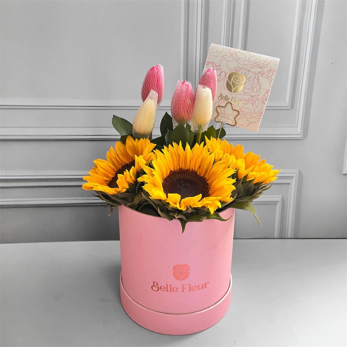 GENERIC - Box Floral Renata - Tulipanes  y Girasoles