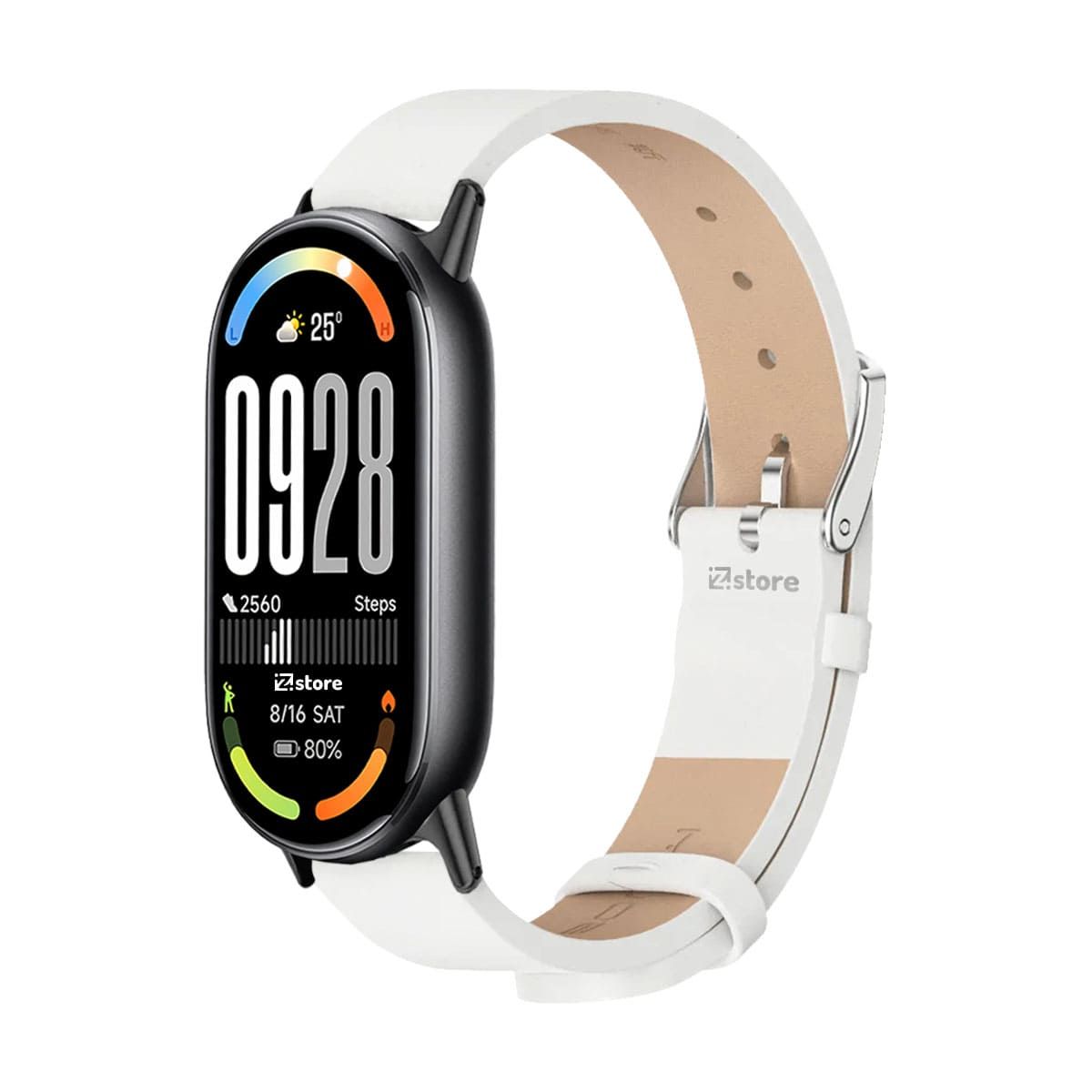 GENERICO - Correa de Cuero Para Xiaomi Mi Band 10 Blanco