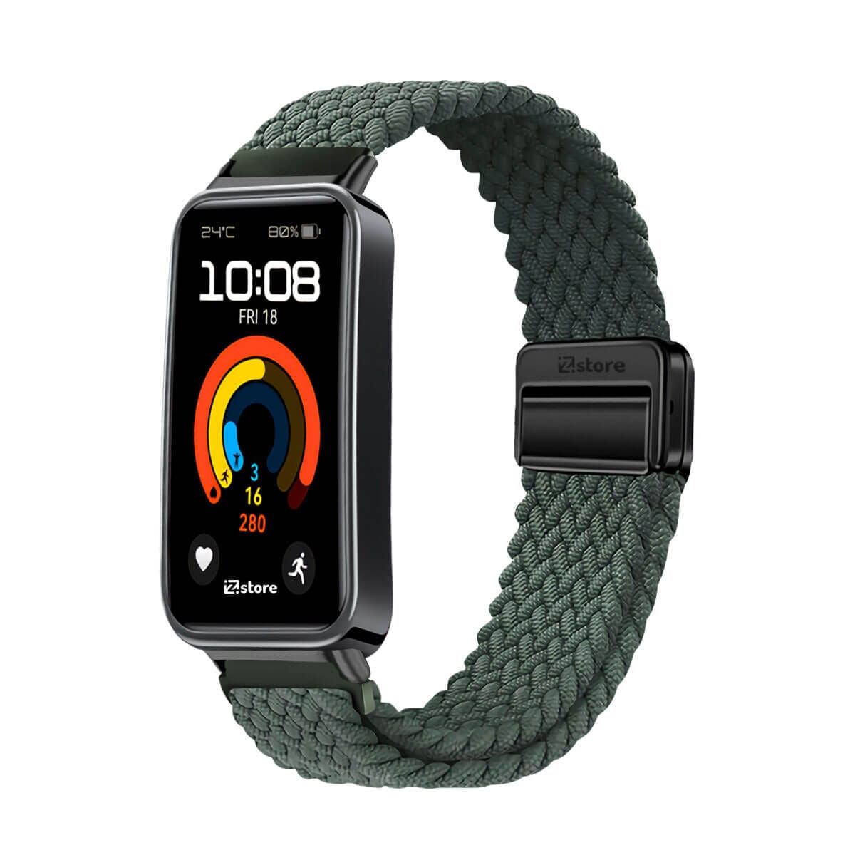 GENERICO - Correa de Nylon Para Huawei Band 9 Verde Militar