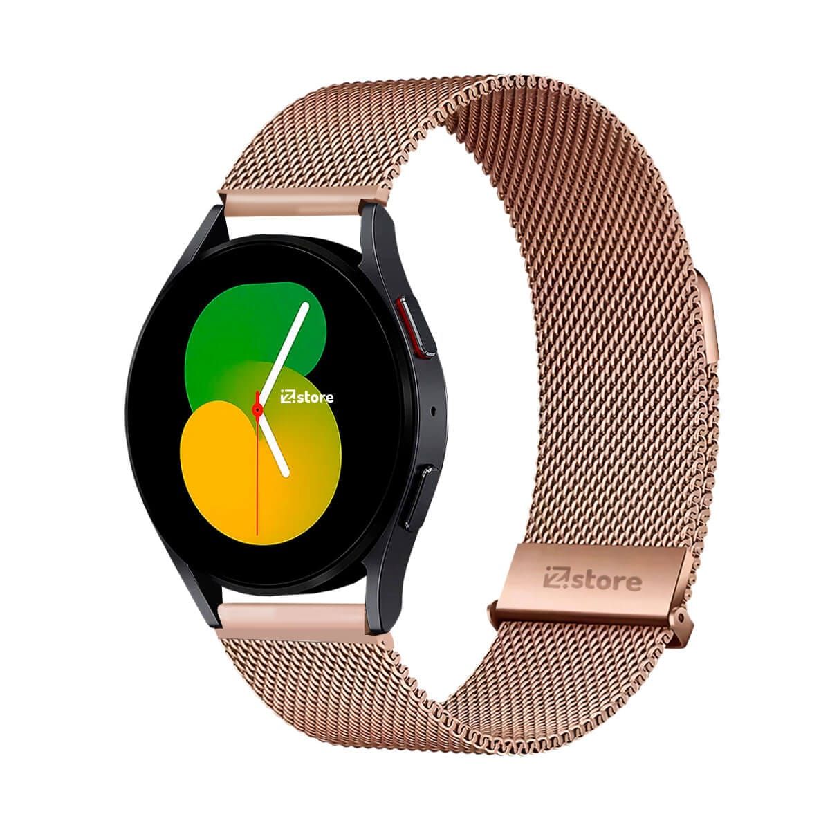 GENERICO - Correa de Metal Para Samsung Galaxy Watch 5 Tipo Malla Magnética Gold Rose
