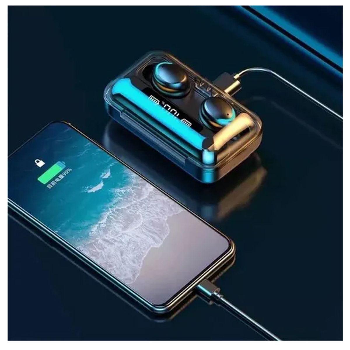 GENERICO - Audífonos Deportivos F95 Cancelación Ruido Bluetooth Auriculares Negro