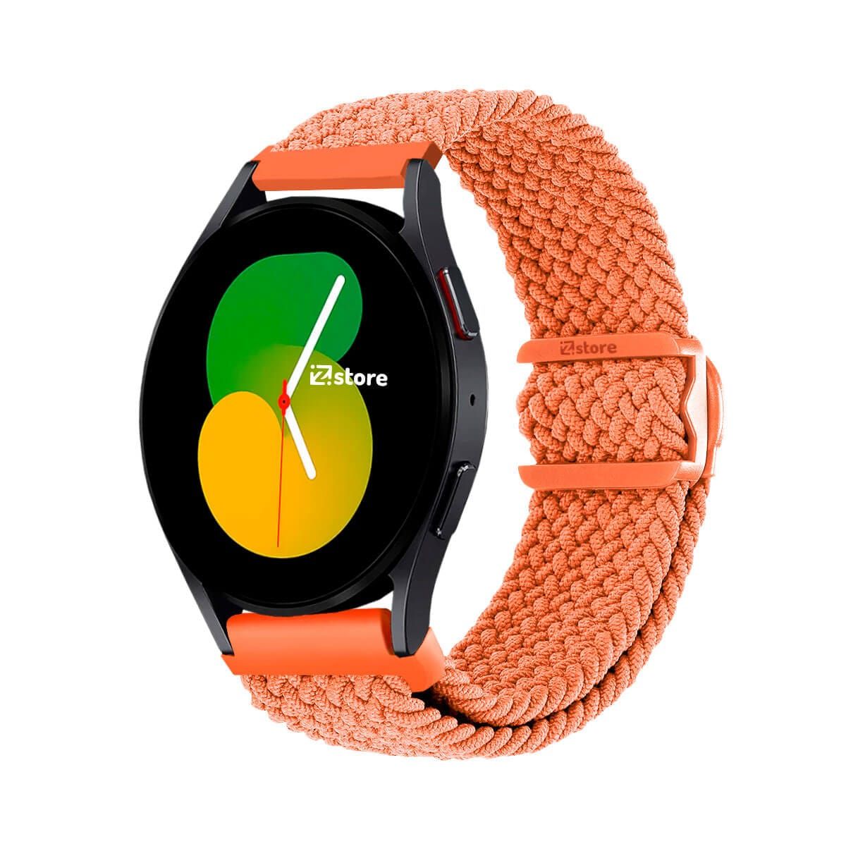 GENERICO - Correa de Nylon Para Samsung Galaxy Watch 5 con Broche PVC Naranja