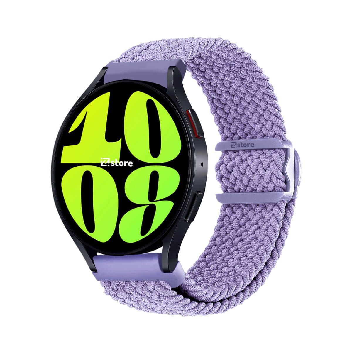 GENERICO - Correa de Nylon Para Samsung Galaxy Watch 6 con Broche PVC Lila