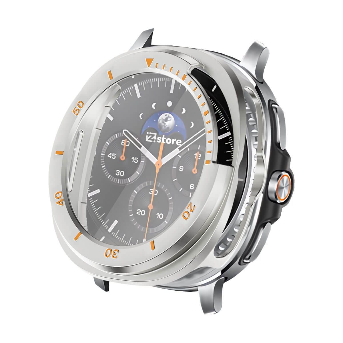 GENERICO - Case con Protector Para Samsung Galaxy Watch 8 Classic 46mm Silver