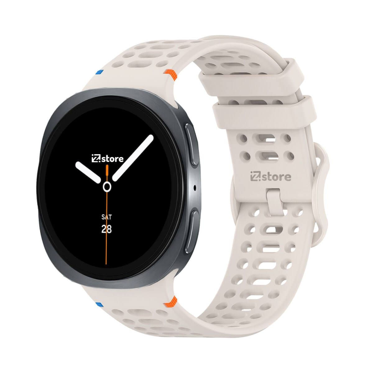 GENERICO - Correa de Silicona Para Samsung Galaxy Watch 8 - 8 Classic Liner Crema