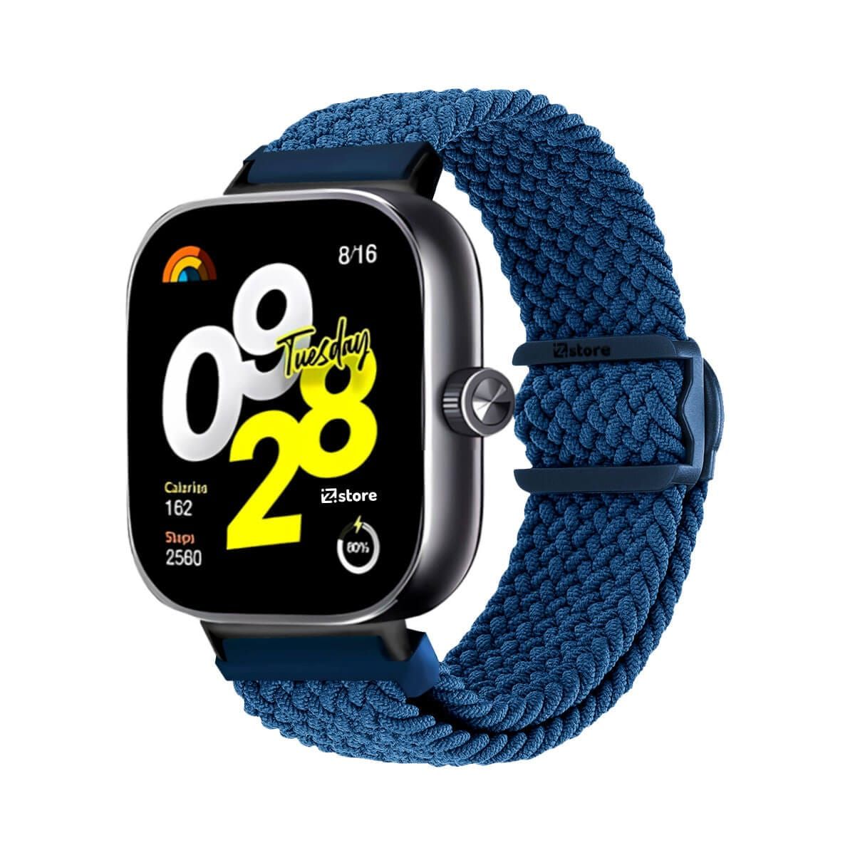 GENERICO - Correa de Nylon Para Redmi Watch 4 Broche PVC Azul Oscuro Black