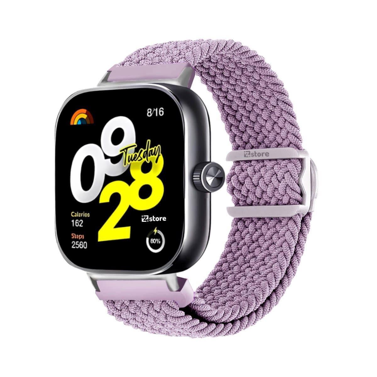 GENERICO - Correa de Nylon Para Redmi Watch 4 Broche PVC Malva Silver