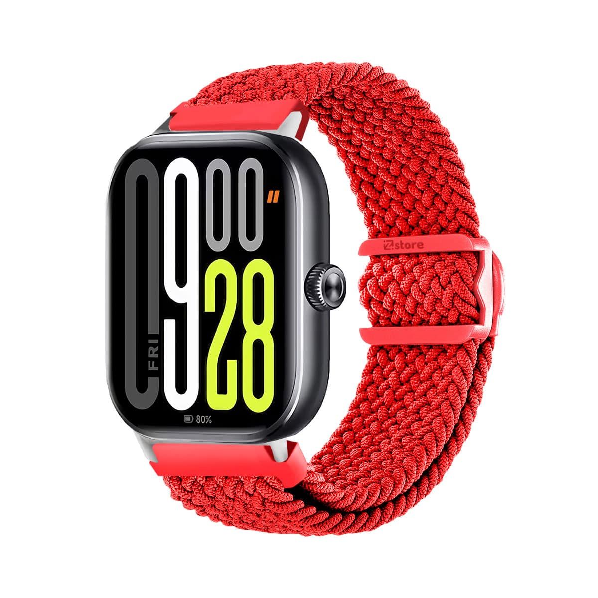 GENERICO - Correa de Nylon Para Redmi Watch 5 Broche PVC Rojo Silver