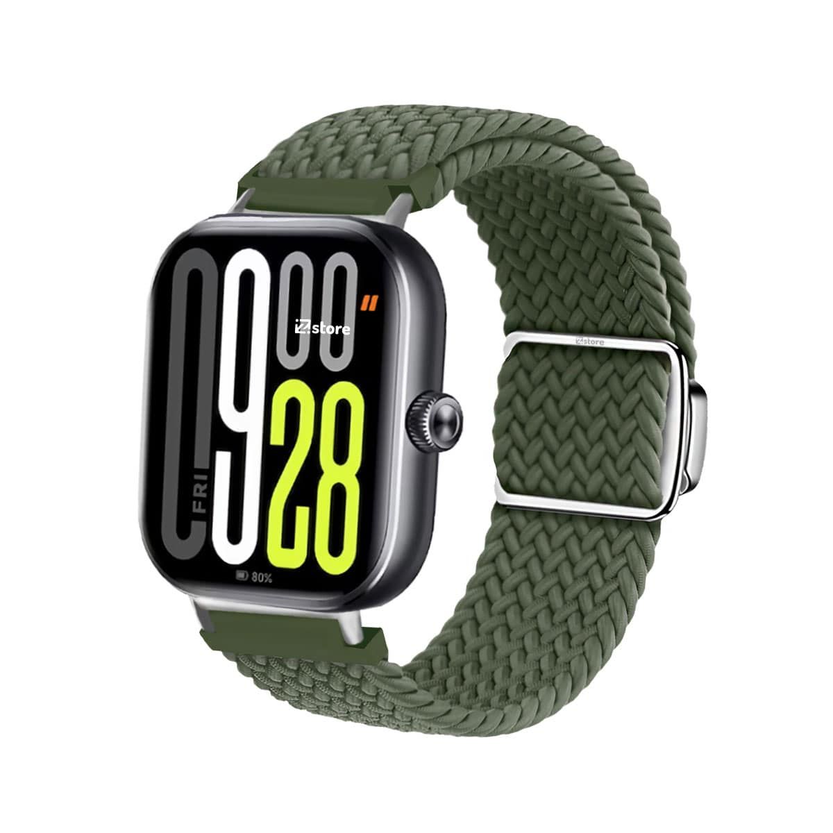 GENERICO - Correa de Nylon para Redmi Watch 5 Broche Magnético Verde Militar Silver