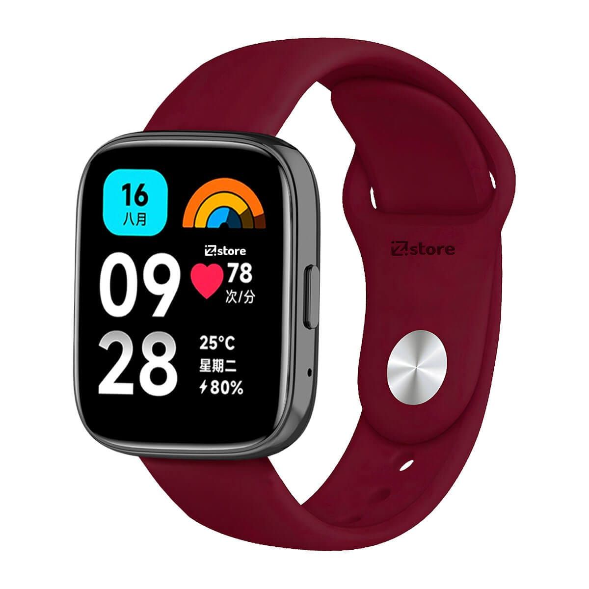GENERICO - Correa de Silicona Para Redmi Watch 3 Active Broche Vino