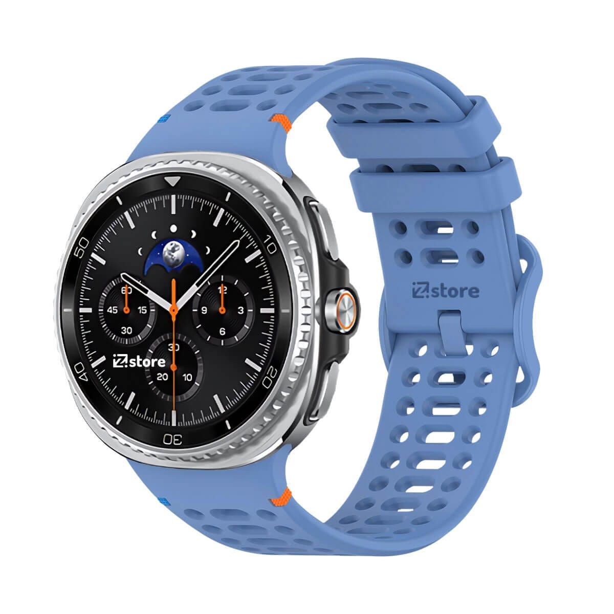 GENERICO - Correa de Silicona Para Samsung Galaxy Watch 8 - 8 Classic Liner Azul Acero