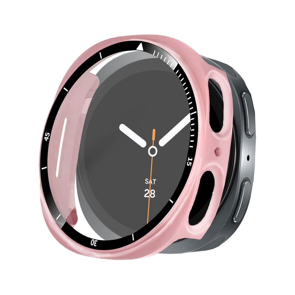 GENERICO - Case Con Protector Para Samsung Galaxy Watch 8 Rosado 40mm