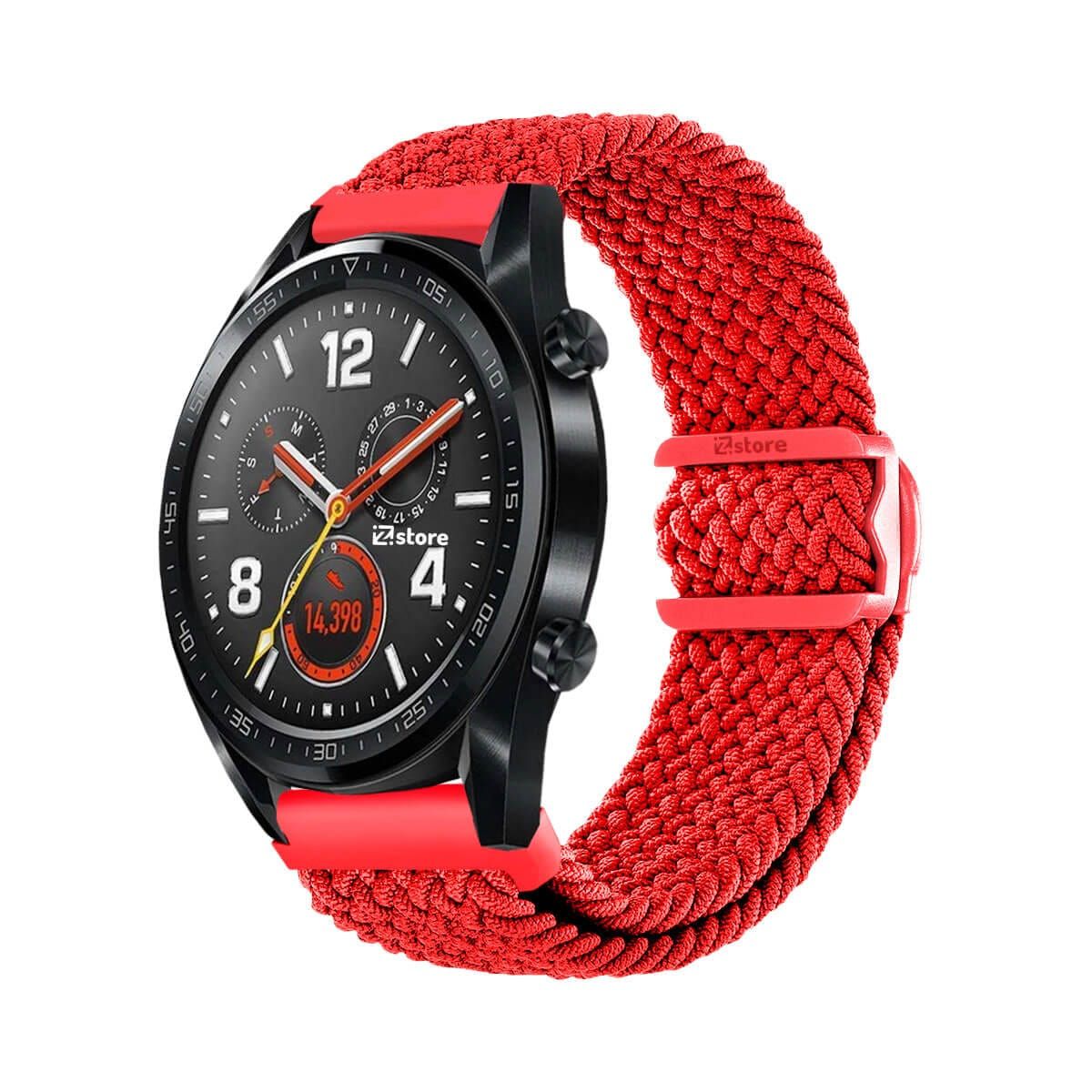 GENERICO - Correa de Nylon Para Huawei Watch GT 46mm Rojo