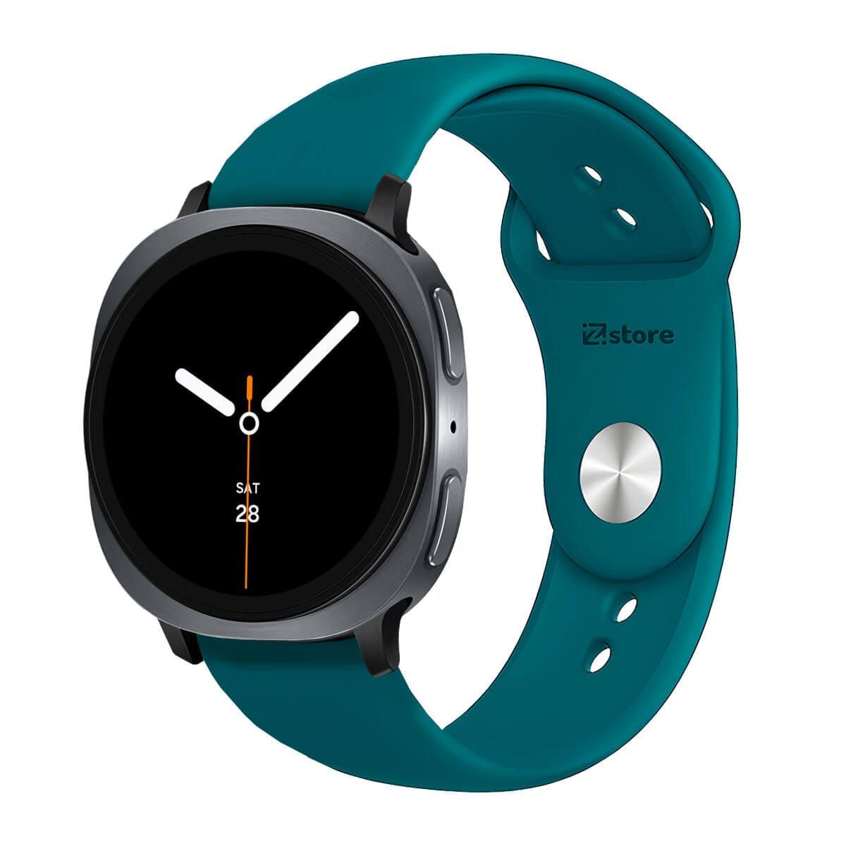 GENERICO - Correa de Silicona Para Samsung Galaxy Watch 8 - 8 Classic Broche Metálico Azul Turquesa Black